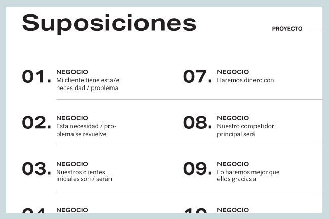 suposiciones